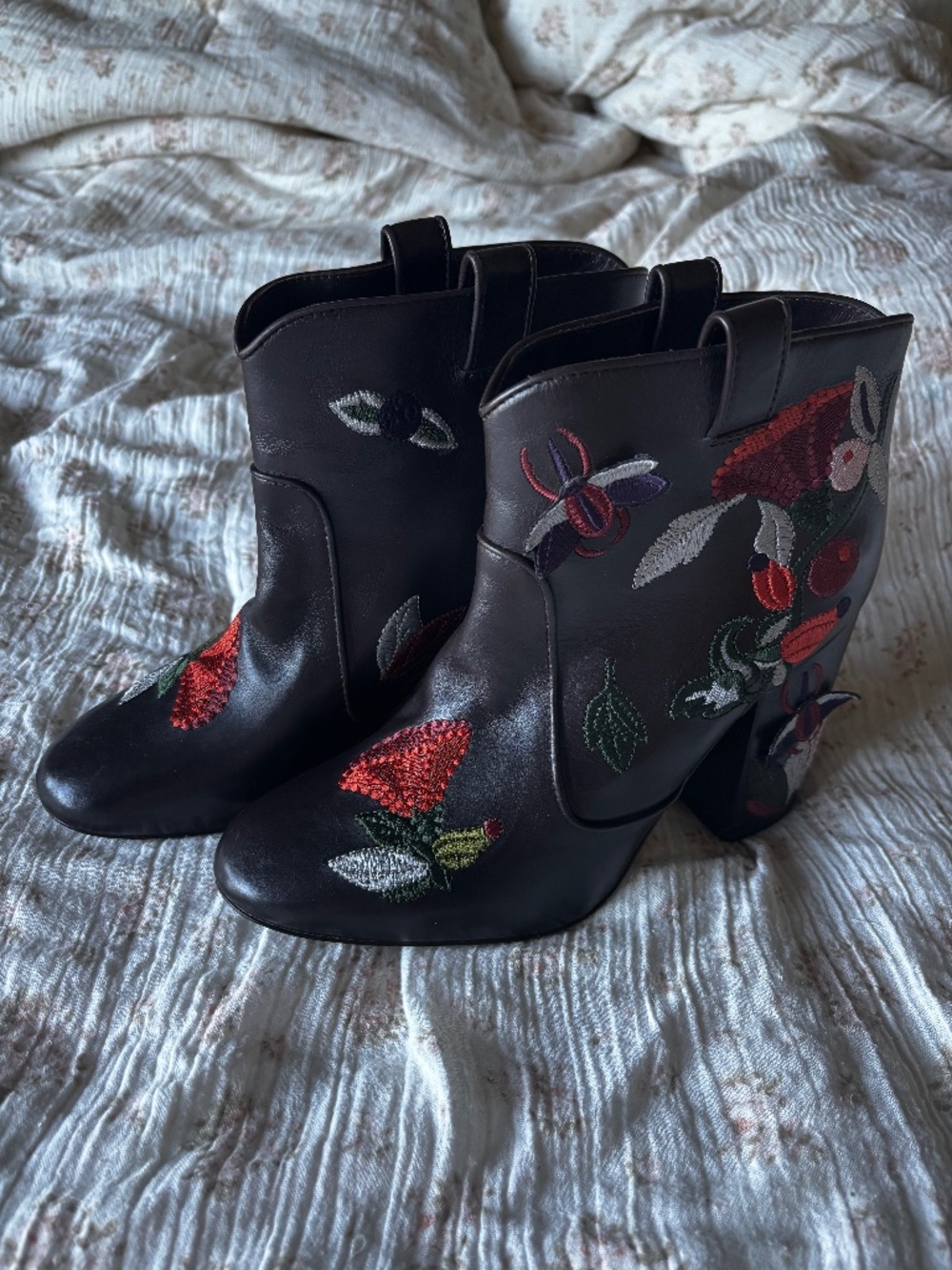 Laurence Dacade Embroidered Ankle Boots